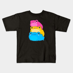 Celebrating Diversity: The Pansexual Flag Color Frog - A Subtle LGBTQ Aesthetic Showcasing Queer Pride Kids T-Shirt